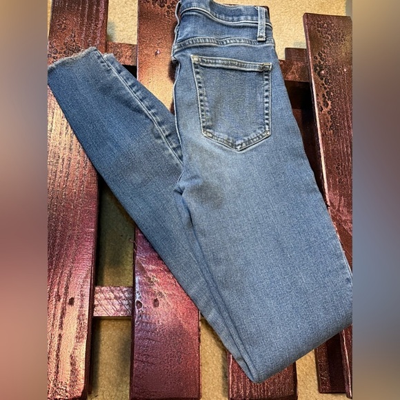 GAP Blue Skinny Jeans High Rise; 0/25 - Picture 4 of 6